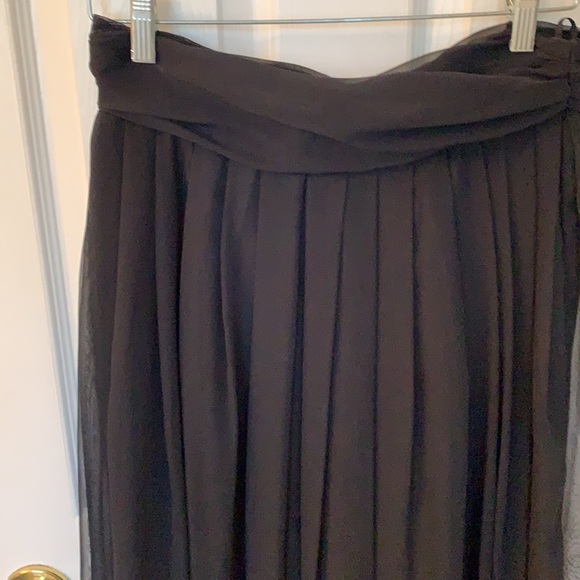 Elegant JACK BRYAN Vtg Black Wide leg Flowy Dressy Evening Skirt Pants Chiffon - Picture 6 of 9